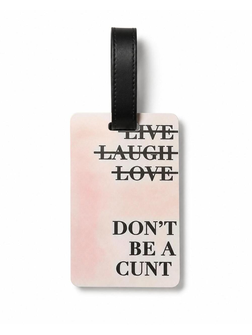 Funny Dirty Mind Adult Humor Luggage Tag – “Live Laugh Love” Travel Bag Tag
